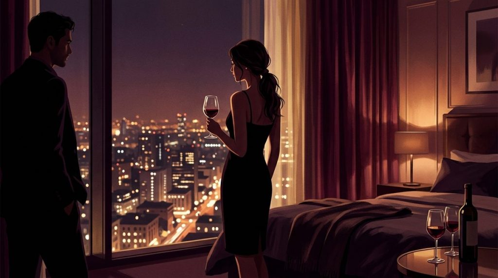 Capa do artigo "Conto Erótico: Noite de Hotel com um Estranho — Uma Aventura de Uma Noite"