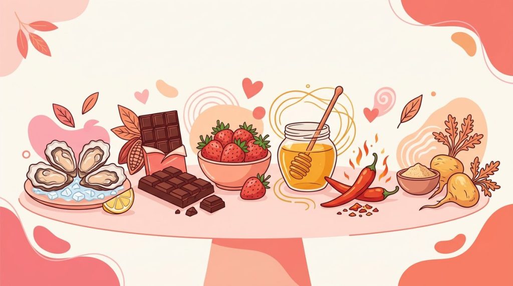 Capa do artigo "Afrodisíaco: Os 15 Alimentos e Ervas que Aumentam o Desejo Sexual"