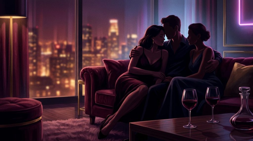 Capa do artigo "Conto Erótico Bissexual: O Trio Inesperado — Uma Noite a Três (+18)"