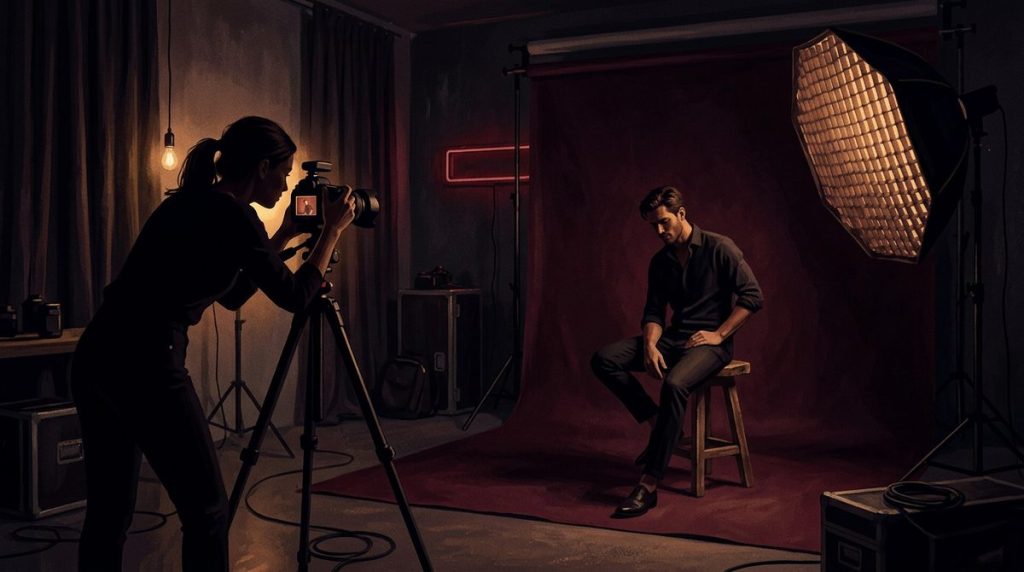 Capa do artigo "Conto Erótico: A Fotógrafa e o Modelo — A Sessão que Ninguém Publicou"