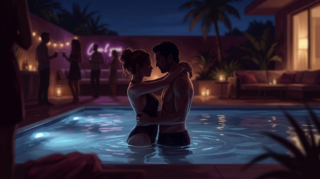 Capa do artigo "Conto Erótico: Sexo na Piscina — A Festa que Ninguém Vai Esquecer"