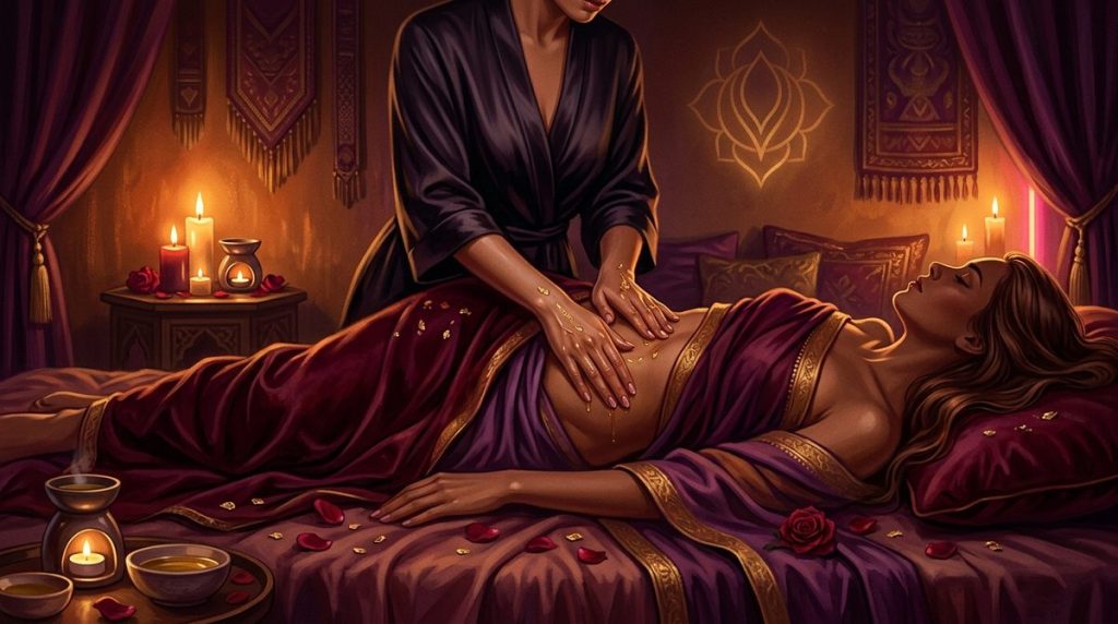 Capa do artigo "Conto Erótico: A Sessão de Yoni — Ritual de Prazer Consciente (+18)"
