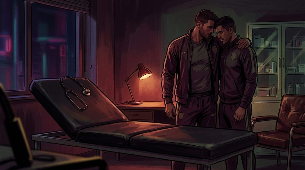 Capa do artigo "Conto Erótico Gay: O Médico Esportivo — Pré-Temporada"