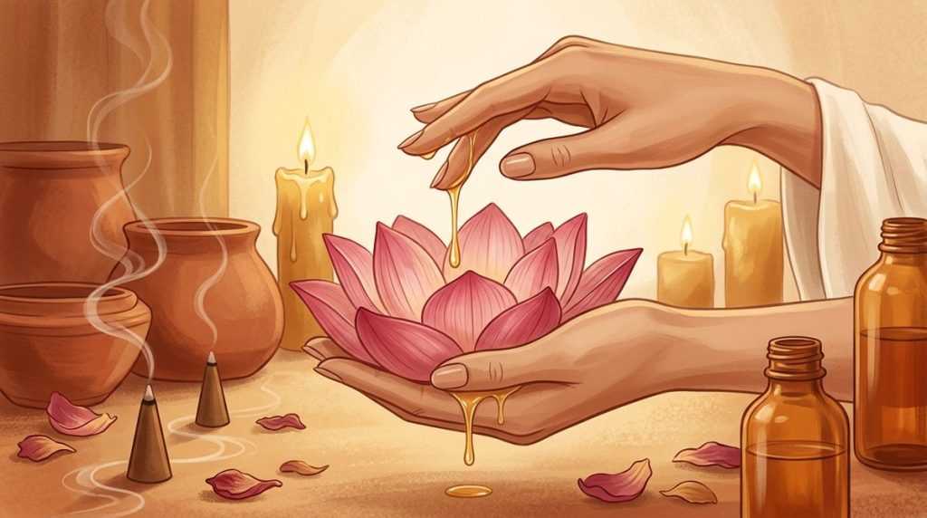 Capa do artigo "Massagem Yoni: O que é, Rituais e Como Fazer com Consciência"