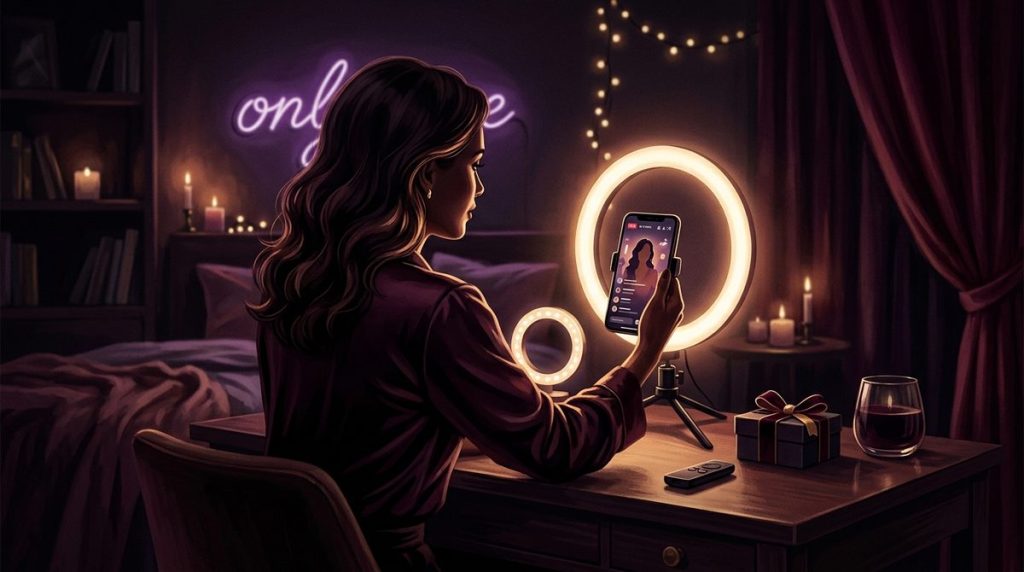 Capa do artigo "Conto Erótico: O Presente do OnlyFans — A Live que Saiu dos Planos"