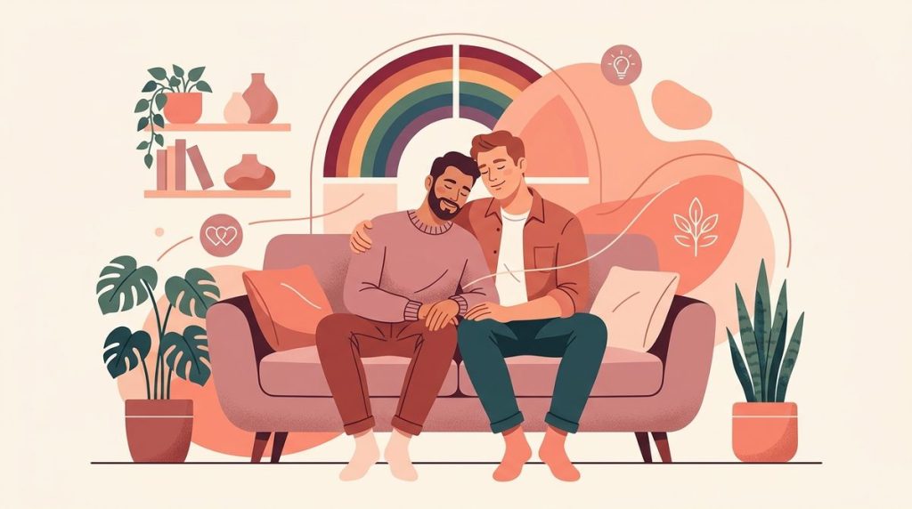 Capa do artigo "Sexo Gay: Guia Completo para Casais M/M — Técnicas, Posições e Prazer"
