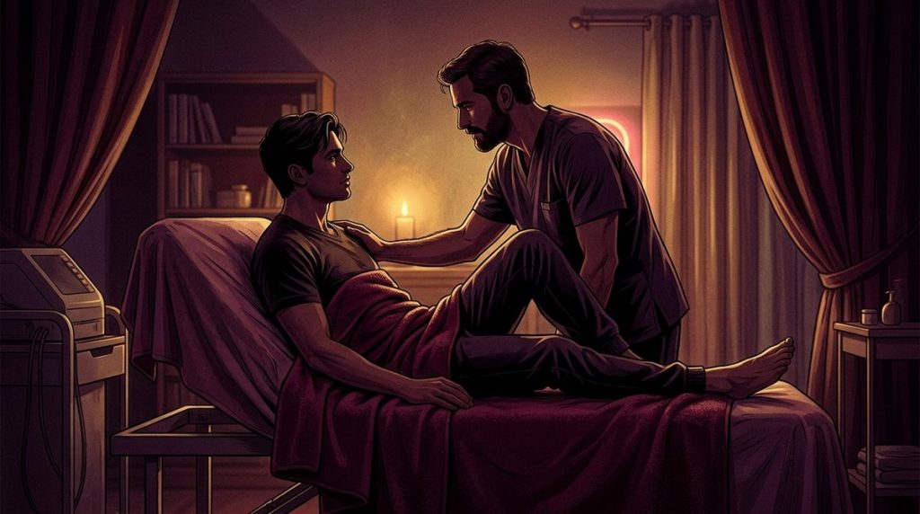 Capa do artigo "Conto Erótico Gay: Fisioterapeuta — Sessão Além do Protocolo"
